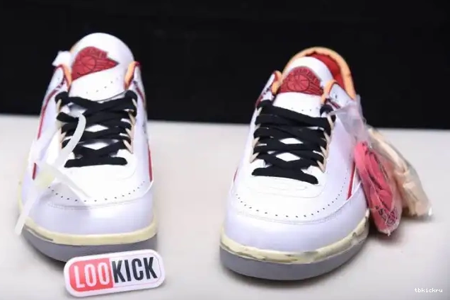 Cheap TBK SP Retro Off-White Red Jordan 2 DJ4375-106 White Low 0515